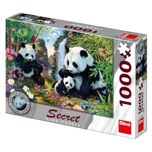 PUZZLE 1000 pcs - Pandas - SECRET Colection - DINO
