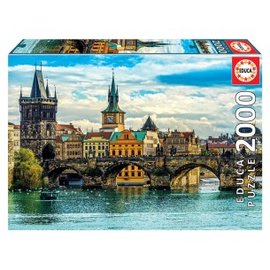 PUZZLE 2000 pcs Vistas de Praga - EDUCA