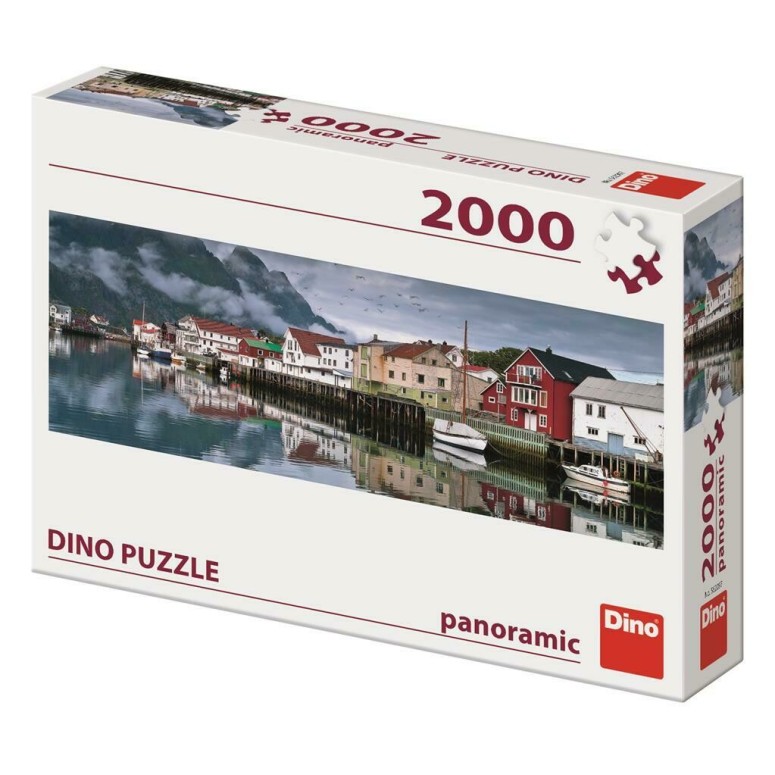 PUZZLE 2000 pcs - Fishing Village - Panoramic - DINO