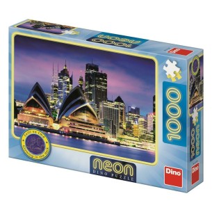 PUZZLE 1000 pcs - Opera de Sidney - Neon - DINO