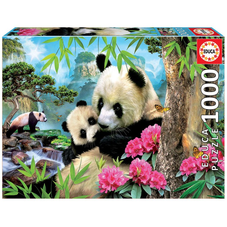 PUZZLE 1000 pcs Ursos Panda - EDUCA