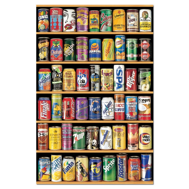 PUZZLE 1000 pcs MINI Latas Refrigerantes - EDUCA-0