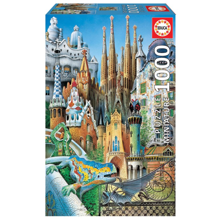 PUZZLE 1000 pcs MINI - Collage Gaudi - EDUCA