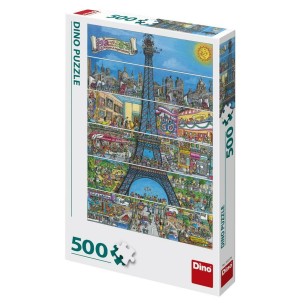 PUZZLE 500 pcs - Torre Eiffel Ilustrada - DINO