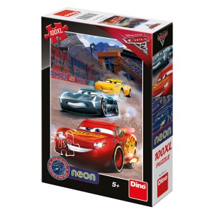 PUZZLE 100 pcs XL NEON Cars 3 - Última Volta - Disney - DINO