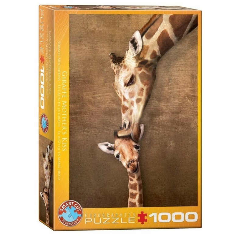 PUZZLE 1000 pcs Beijo da Mãe Girafa - Eurographics