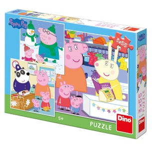 PUZZLE 3x55 pcs - Peppa Pig - Tarde Feliz - DINO