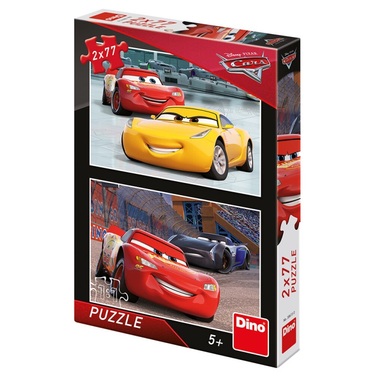 PUZZLE 2x77 pcs - Cars 3 - Racers - Disney - DINO