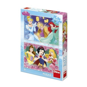PUZZLE 2x77 pcs - Princesas - Disney - DINO