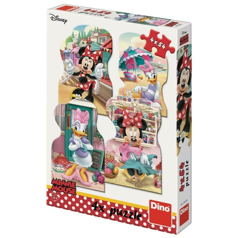 PUZZLE 4x54 pcs - Minnie e Margarida - Verão - Disney - DINO