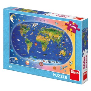 PUZZLE 300 pcs XL Mapa Infantil - DINO