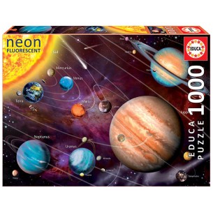 PUZZLE 1000 pcs Sistema Solar "NEON FLUORESCENT" - EDUCA