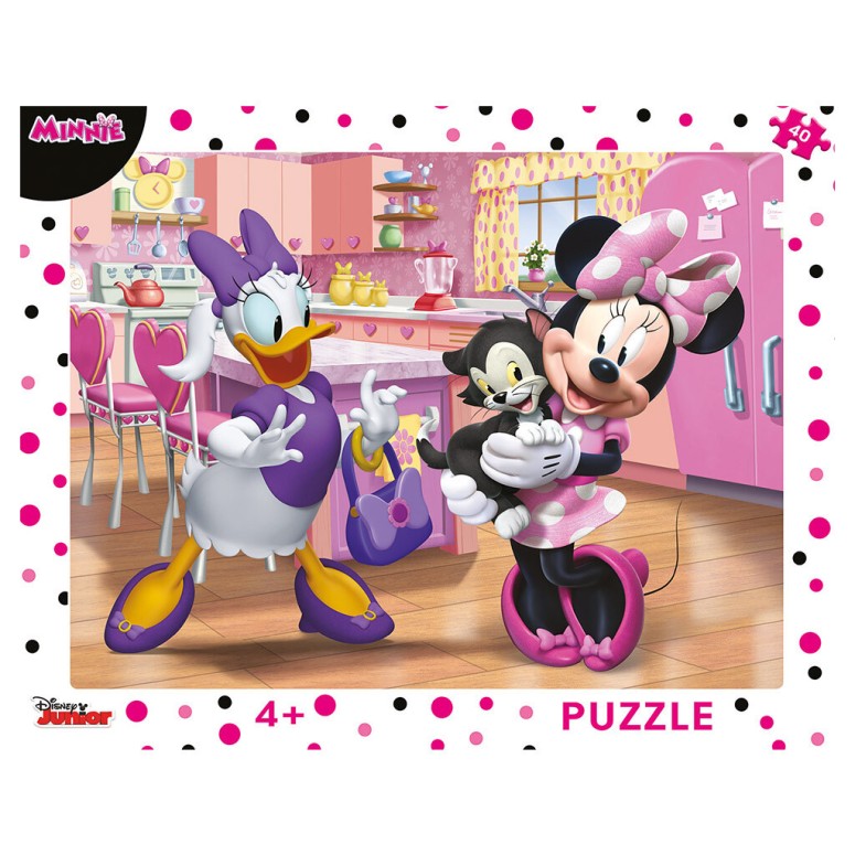 PUZZLE Frame 40 pcs - Pink Minnie - DINO