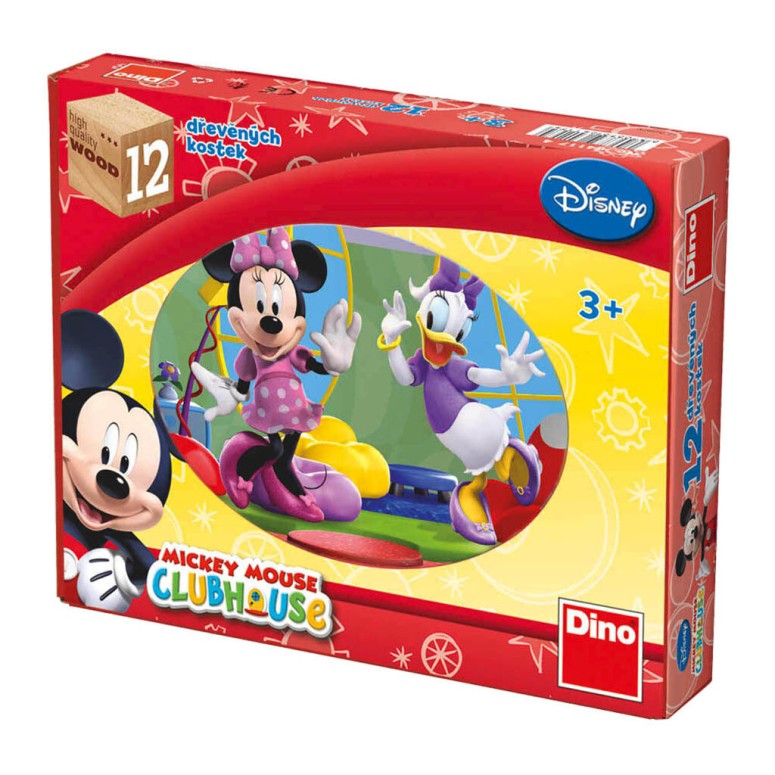 12 BLOCOS Madeira - Mickey Mouse -  Disney - DINO