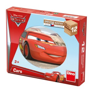 12 BLOCOS Madeira - Carros -  Disney - DINO