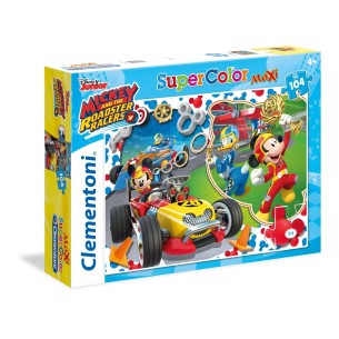 PUZZLE Supercolor MAXI - 104pcs - Mickey & Superpilotos - CLEMENTONI