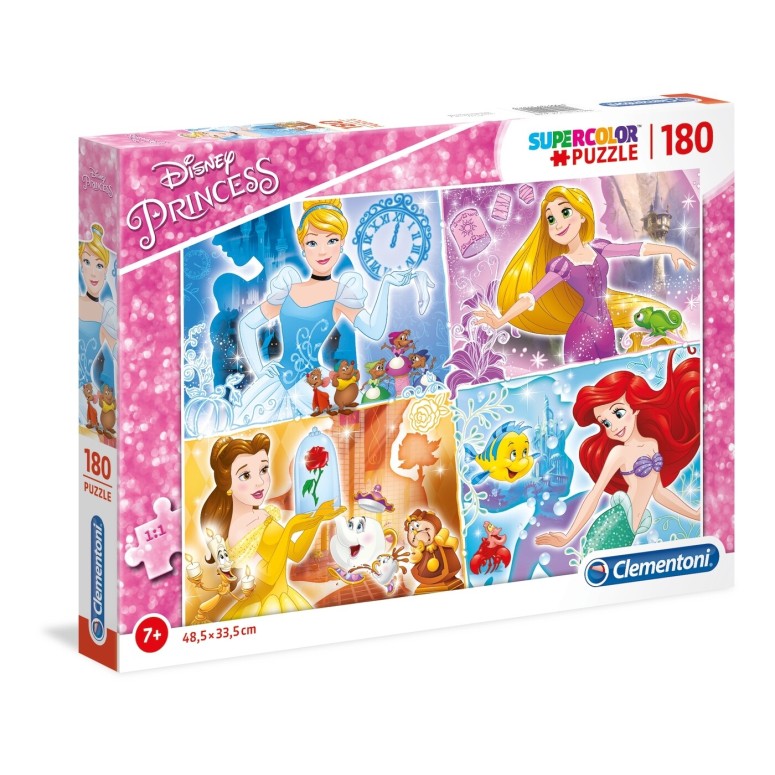 PUZZLE Super 180 pcs Princesas - CLEMENTONI