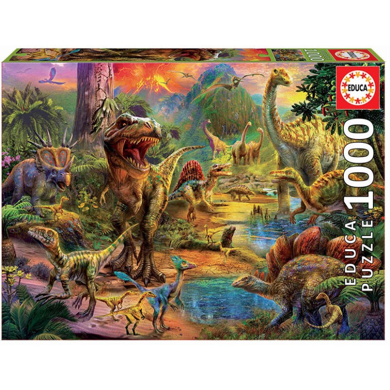 PUZZLE 1000 pcs Terra de Dinossauros - EDUCA