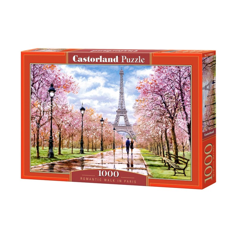 PUZZLE 1000 pcs - Romantic Walk in Paris - CASTORLAND