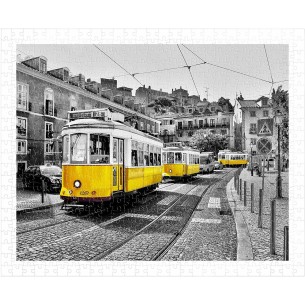PUZZLE 500 pcs - Eletricos Amarelos de Lisboa - Pintoo