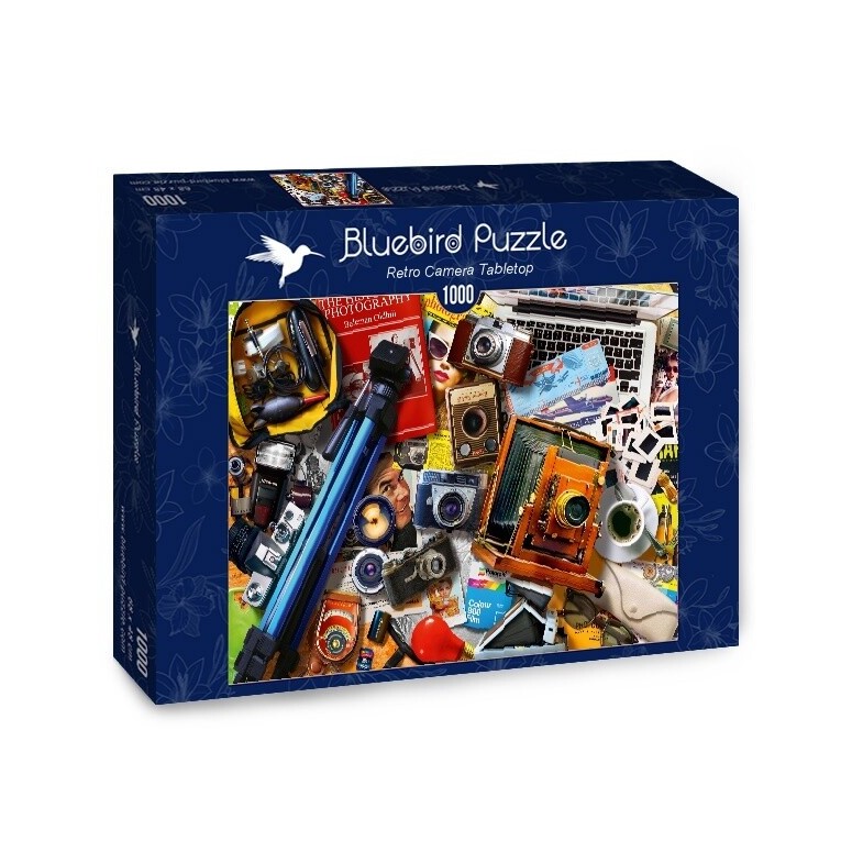 PUZZLE 1000 pcs - Retro Camera Tabletop - BLUEBIRD