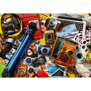 PUZZLE 1000 pcs - Retro Camera Tabletop - BLUEBIRD 2