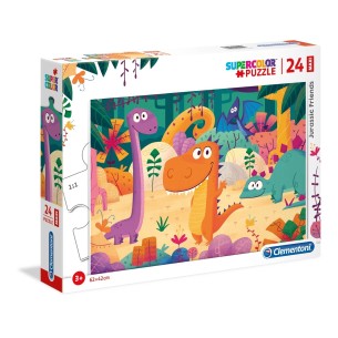 PUZZLE Supercolor MAXI - 24 pcs -Dinossauros - CLEMENTONI