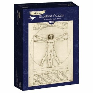 PUZZLE 1000 pcs - The Vitruvian Man, 1490 - BLUEBIRD