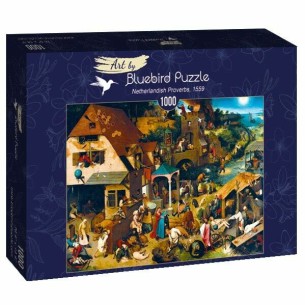 PUZZLE 1000 pcs - Pieter Brueghel the Elder - Netherlandish Proverbs, 1559 - BLUEBIRD