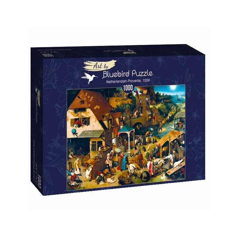 PUZZLE 1000 pcs - Pieter Brueghel the Elder - Netherlandish Proverbs, 1559 - BLUEBIRD