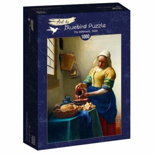 PUZZLE 1000 pcs - Vermeer - The Milkmaid, 1665 - BLUEBIRD