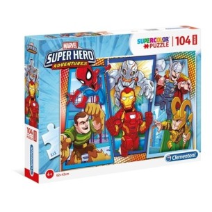 PUZZLE Supercolor MAXI - 104 pcs - Super Hero - CLEMENTONI