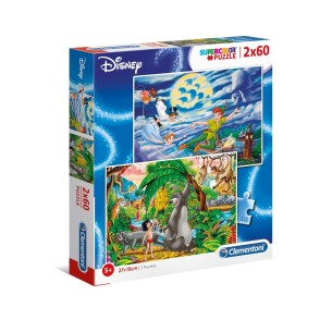 PUZZLE Super 2x60 pcs PETER PAN - Disney - CLEMENTONI