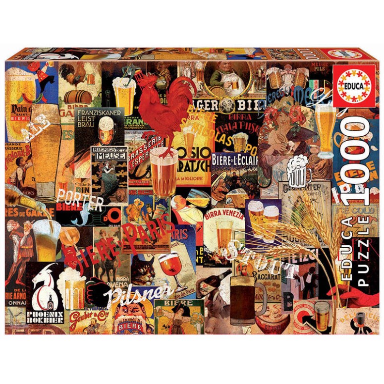 PUZZLE 1000 pcs Cervejas Vintage - EDUCA