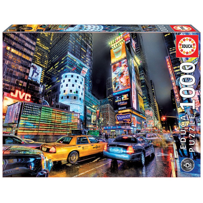 PUZZLE 1000 pcs - EDUCA Time Square Nova York HDR