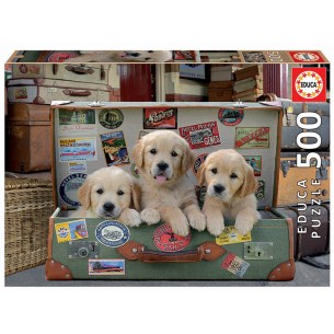 PUZZLE 500 pcs Cachorros na Mala - EDUCA