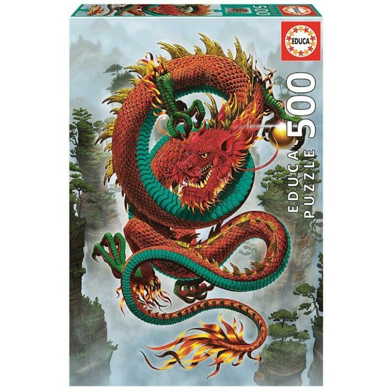 PUZZLE 500 pcs Dragão da Sorte - EDUCA