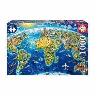 PUZZLE 1000 pcs MINI - Simbolos do Mundo - EDUCA