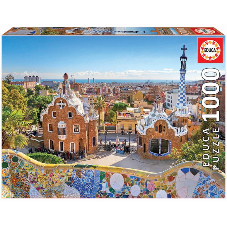 PUZZLE 1000 pcs Vista de Barcelona do Parque Guell - EDUCA