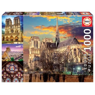 PUZZLE 1000 pcs Colagem de Notre Dame - EDUCA