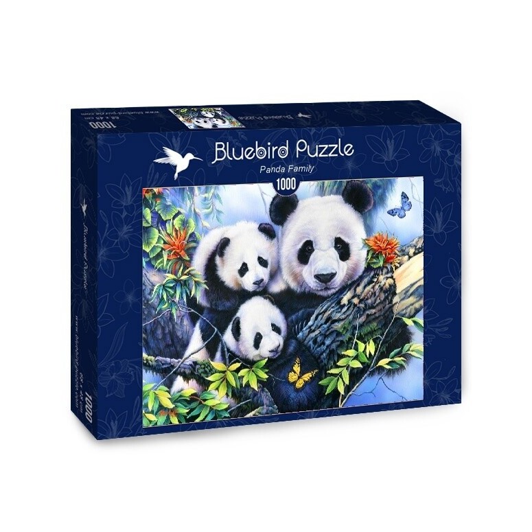 PUZZLE 1000 pcs - Familia Panda - BLUEBIRD