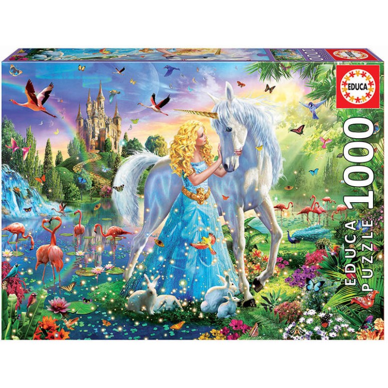 PUZZLE 1000 pcs A Princesa e o Unicórnio - EDUCA