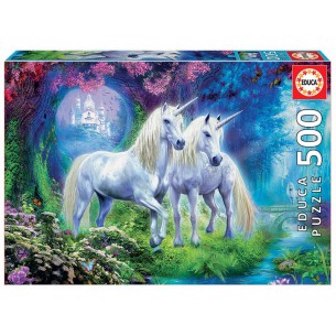 PUZZLE 500 pcs Unicórnios no Bosque - EDUCA