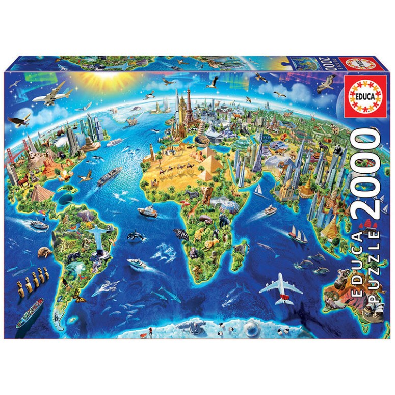 PUZZLE 2000 pcs - Simbolos do Mundo - EDUCA