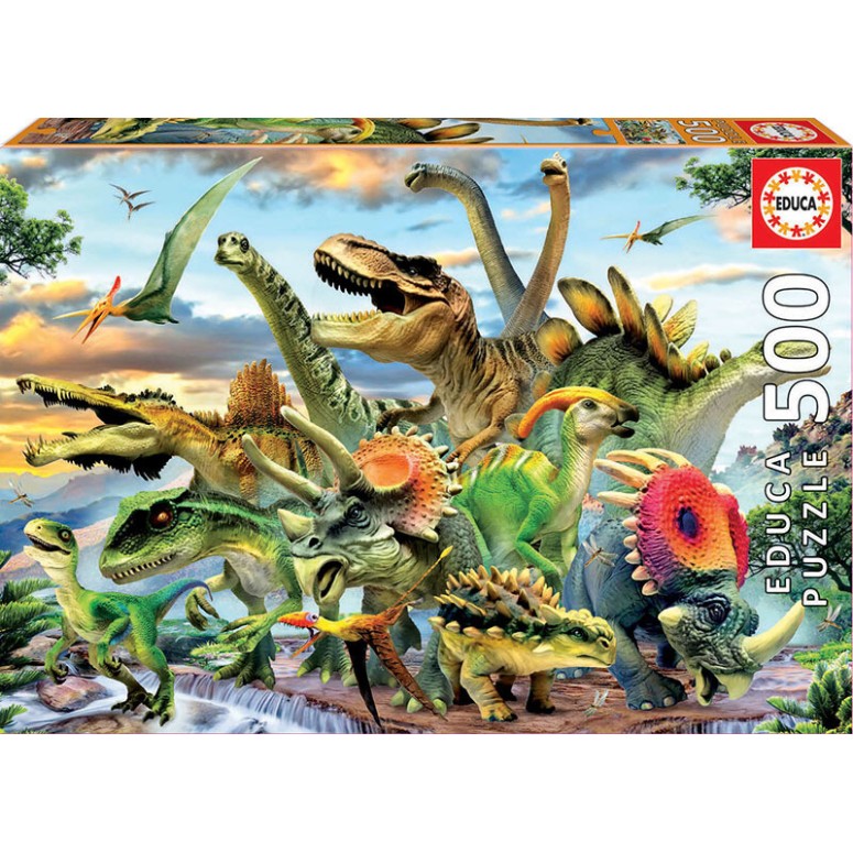 PUZZLE 500 pcs Dinossauros - EDUCA