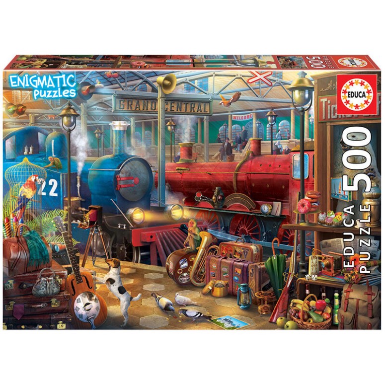 PUZZLE 500 pcs Estação de Comboios ´ENIGMATIC PUZZLE´ - EDUCA