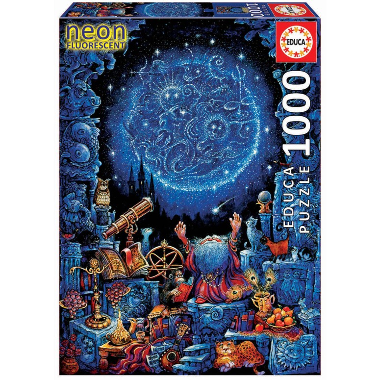 PUZZLE 1000 pcs O Astrólogo "NEON FLUORESCENT" - EDUCA