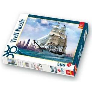 PUZZLE 500 pcs - Sailing near Chicago - TREFL