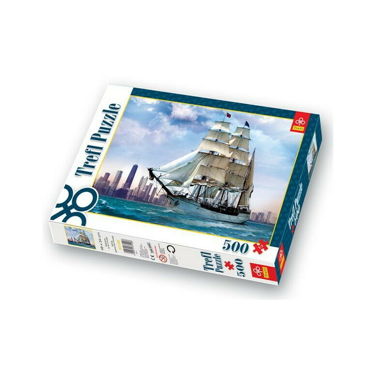 PUZZLE 500 pcs - Sailing near Chicago - TREFL