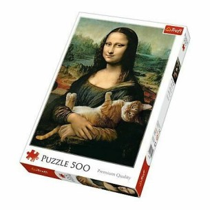 PUZZLE 500 pcs - Mona Lisa e Gato - TREFL